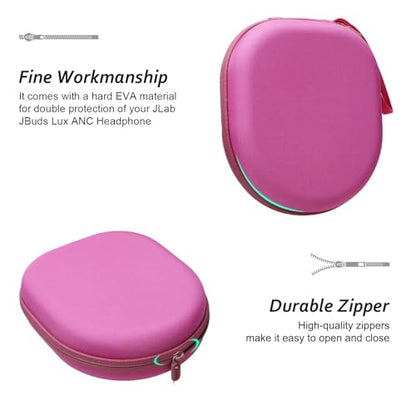 Headphone Headset Case Compatible with JBL Tune 520BT 720BT/BERIBES/KVIDIO/Soundcore by Anker/Sony Wireless On-Ear Headphones, Rose Red - color: Rose