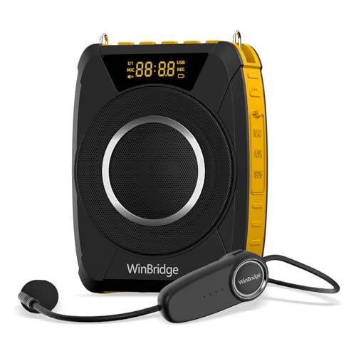 Waterproof Voice Amplifier Wireless with UHF Microphone Headset M801 20W | Portable Speaker Microphone with TWS Stereo, SOS, Recording – Rechargeable Bluetooth 5.0 PA System for Teachers, Tour Guides