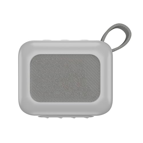 Silicone Case for JBL GO4 Portable Bluetooth Speaker, Soft Drop-Proof Protective Cover Scratch-Resistant Carrying Case with Carabiner (White) - color: White
