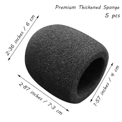 Microphone Covers Mic Windscreen Disposable Foam Covers Thick for Most Handheld Microphone Karaoke DJ 5pcs