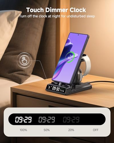 25W USB C Fast 3-in-1 Foldable Charging Dock for Samsung Phone Watch & Buds | 25W Fast Charging, for Galaxy S26/S25/Z Flip 8/Fold 8/A57/A36, for Galaxy Watch Ultra/8-5, USB C Buds, SwanScout 701S,