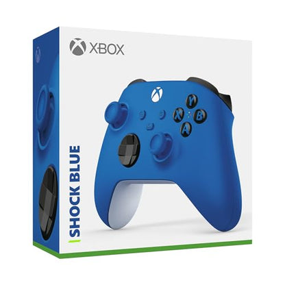 XBOX Wireless Gaming Controller | Shock Blue | Consoles, PCs, TVs, mobile, and more | Textured Grip | Wireless, Bluetooth, USB-C Connectivity - style: Shock Blue