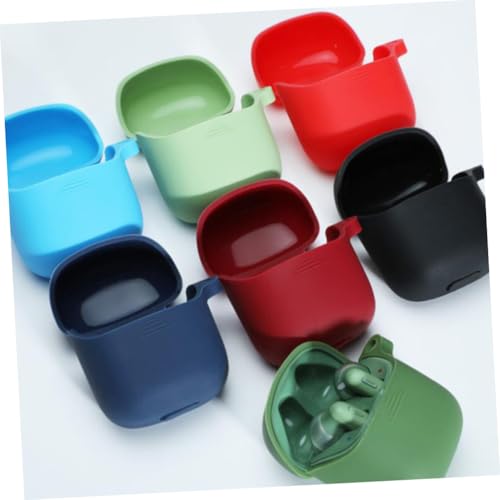 DOITOOL 1pc Silicone Protective Case Wireless Earbuds and Lightweight Earpiece Cover Stylish Design for Safe Storage Easy to Carry Black - color: Black
