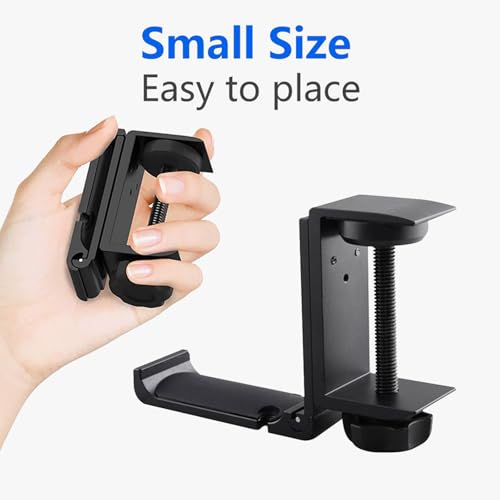 Aluminum Headphone Stand Hanger Foldable with Cable Clip Headset Holder Clamp Hook Under Desk, Save Your Space While Working & Gaming - style: 1 pack