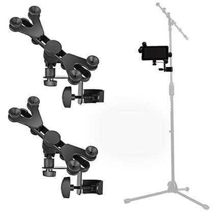 Pack of 2 Tablet Holder - Hola! Music Microphone Music Stand Tablet/Smartphone Holder Mount - Fits Devices from 6 to 15 Inch - size: 2 Pack