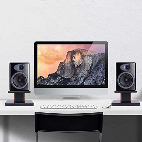 Desktop Speaker Stands Pair for Desk Speakers, Monitor Speaker Stands, Medium and Small Bookshelf Speakers, Computer Gaming Desk Speaker Stand