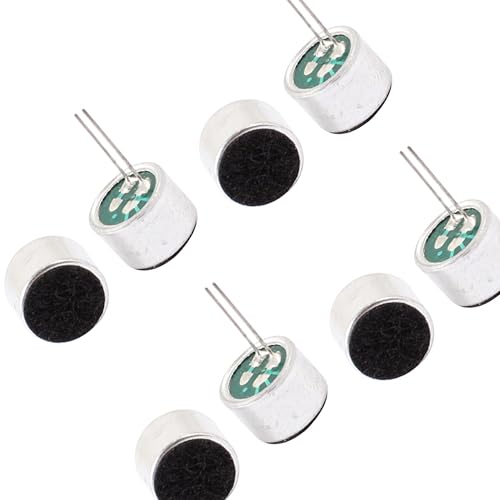 uxcell Electret Mic 9x7mm, 52dB, PCB Pins, 8Pcs, for MP3/MP4