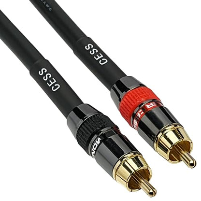 CNCESS CESS-163-3f Heavy Duty 12 Gauge Premium RCA Audio Patch Cable (3 Feet) - size: 36 inches