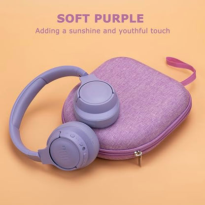 Ginsco Universal Headphone Case Compatible with JBL Tune 510BT 720BT, Sony WH-CH 720N/WH-CH520, with Sony/JBL/Soundcore Q20i Q30/BERIBES/TOZO/KVIDIO etc Wireless Headphones Purple - color: Purple