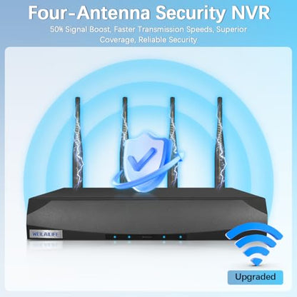 Wireless Security Camera System, Home WiFi Video Surveillance Systems | No Monthly Fees, 5MP HD, 130° Wide Angle, 2-Way Audio, 90FT Night Vision, Motion Detection - style: 5MP 6-Cams 3TB【60-Day Storage】