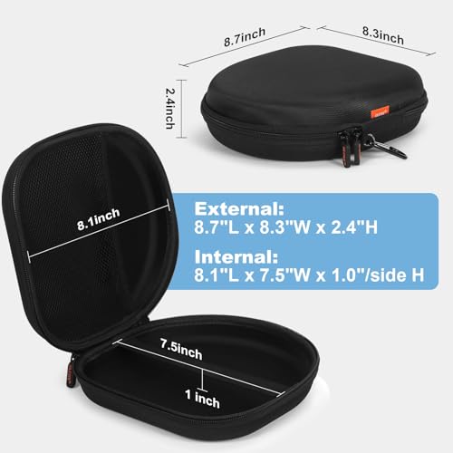 Hard Shell Headphone Case, Durable Zipper Travel Carrying Pouch Bag | Compatible with Sony WH-CH520/CH720N, JBL Tune 510BT/720BT/520BT/770NC, Soundcore Q20/Q30 & Jlab Headphones,Black - color: Black
