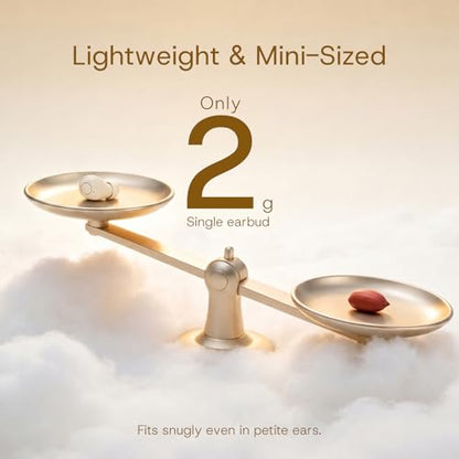 Invisible Small Hidden Mini Earbuds Wireless Bluetooth Tiny Ear Buds for Smaller Ears Soft In Ear Low-Profile Headphones ENC Noise Cancelling Discreet Small Earphones for iPhone Android Work Sleeping - color: Purple
