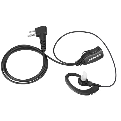 2-Pack Two-Way-Radio Earpieces with Mic, 2 Pins Compatible with Motorola
