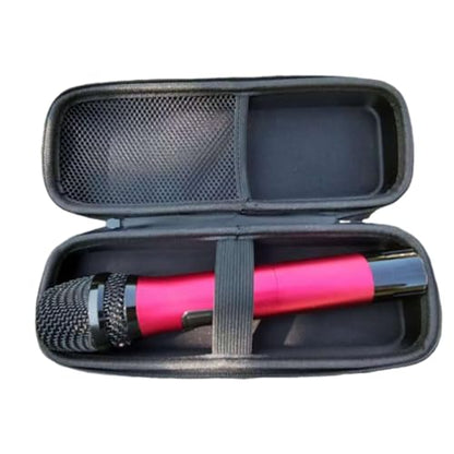 Wireless Microphone Case for 1, Hard Carrying Travel Case for Bietrun WXM04 Handheld Dynamic Microphone Wireless Mic Case with EVA Hard Shell Exterior Compatible with 9.8" x2" Wireless Mic-Case Only