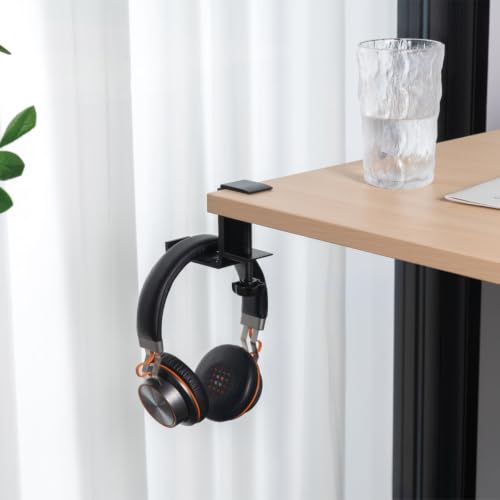 Desky Foldable Headphone Hook Black - color: Black