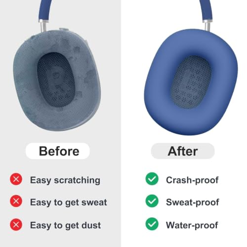 MOLOPPO 3 in 1 Case Cover Compatible with for AirPods Max 2/1, Blue - color: A2-Blue