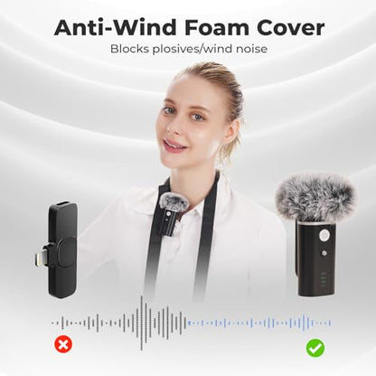 WinBridge Wireless Voice Amplifier with Bluetooth Lapel Mic for Teachers | Speaker with Clear Voice & Windproof Foam, 12–15H Battery, Lightweight Clip-on, Compact Design,Independent Mute Control WB006