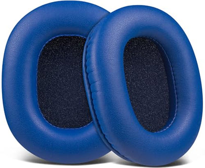 SOULWIT Earpads Replacement for Audio Technica ATH M50X M50XBT M50RD M40X M30X M20X MSR7 SX1 Monitor Headphones, Ear Pads Cushions with Softer Protein Leather, High-Density Foam - Blue - color: Blue