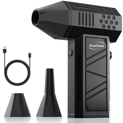 Compressed Air Duster, Electric Air Duster, Super Powerful 130000RPM Mini Air Blower Gun,Dust Blower for Computer Keyboard, Car Cleaning, Home, and Outdoor Use