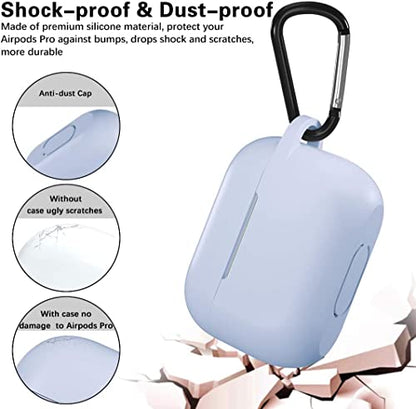 Lerobo for AirPod Pro Case, Soft Silicone Cover with Keychain, Lilac | Drop Protection, Scratch & Dust Resistant, Wireless Charging, Compatible with Apple AirPods Pro 2/1 Case Cover for Women Men - color: Lilac