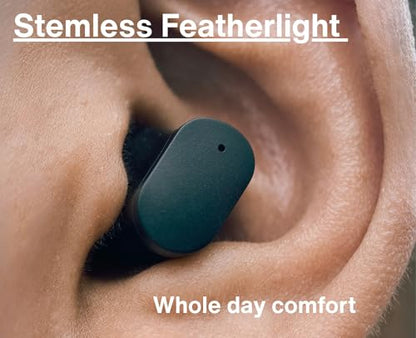 TINGER Mini Semi-in-Ear Bluetooth 5.4 Earbuds- 20H Battery Life Wireless Headphones, Ultra-Compact Design with Clear Calls, Sweatproof for Running/Gym/Travel - color: Black