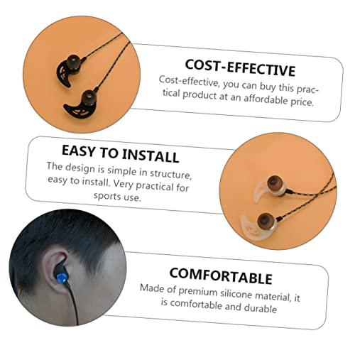 10pairs Silicone Earphone Clips Anti-Lost Ear Hooks for Sports Headphones Lightweight and Comfortable Ear Fins for Running Cycling and Fitness Activities