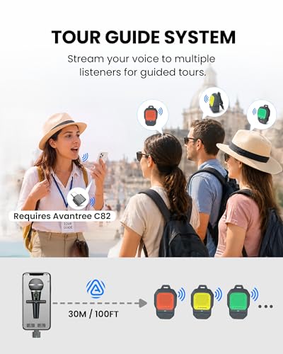 Avantree HomeBuddy - Auracast Clip-On Speaker, Red | Compact Bluetooth LE Audio speaker with Auracast sharing, hands-free. - color: Red, style: Single Wearable Clip-on Speaker