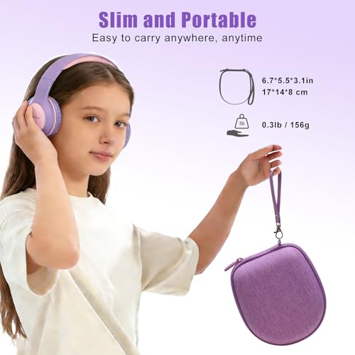 Kids Headphones Case for iClever/Noot/Acer Etc Headphone,Purple(Case Only) - color: Purple