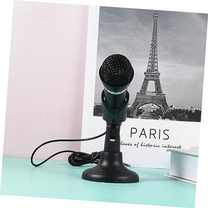 HANABASS USB Condenser Microphone for Computer Recording Adjustable Desktop Microphone for Streaming Gaming and Video Conferencing Black