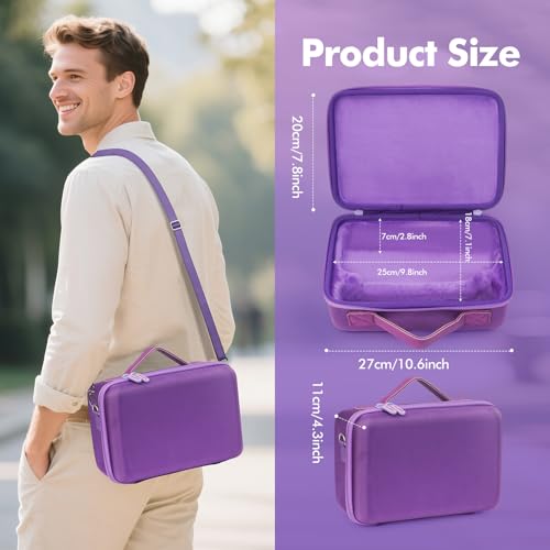 Hard Case for JBL Charge 6/5/4 Bluetooth Speaker – Waterproof Travel Case with Adjustable Shoulder Strap, Durable Protection for On-the-Go Use（Purple） (purple) - color: purple