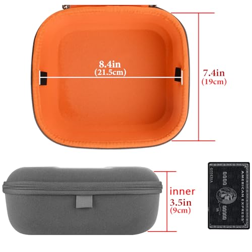 Geekria Shield Case for Large-Sized Over-Ear Headphones, Replacement Protective Hard Shell Travel Carrying Bag with Cable Storage, Compatible with Astro Gaming A50Gen4 (Microfiber Grey)