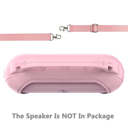Silicone Cover Case for Beats Pill 2024 Wireless Bluetooth Speaker | Protective Stand Holder for Beats Pill Bluetooth Speaker Accessories With Should Strap (Pink Case) - color: Pink Case