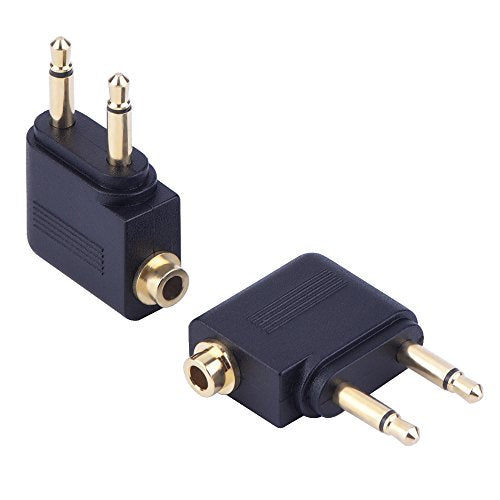 EBOOT 3 Pcs Airplane Headphone Adapter Airline Flight Adapter for Headphone