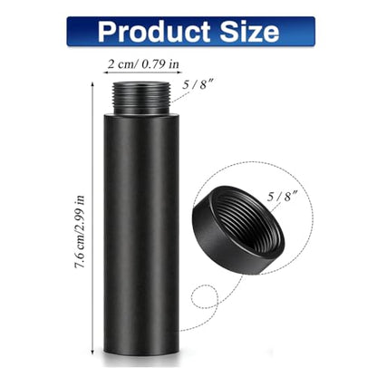 14 Pack Microphone Stand Adapter AluminumAlloy with Extension Tube,3/8 to 5/8 and 1/4 Threaded Screw Mount for Mic Boom Arm,Camera Tripod,Camera Stand Arm,Fill Light,Projector Support Bracket(Black)