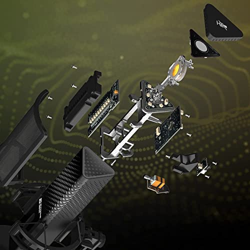 ENDGAME GEAR XSTRM USB RGB Microphone for PC Gaming, Cardioid Gaming Mic, Black | USB RGB condenser gaming microphone, cardioid pickup, plug and play, for PC gaming and streaming - color: Black