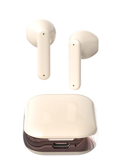 Wireless Earbuds，Mini Headphones，Bluetooth 6.0， ENC Noise Cancelling Ear Buds，30H Battery life with Wireless Charging Case，Sports, running, fitness，Bass Stereo，for phone，Pad Tablet Laptop，Off white - color: Off white