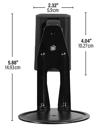 Sanus Single Black Speaker Mount for Sonos Era 100 - Swivel & Tilt, Easy 15-Minute Install - color: Black Single