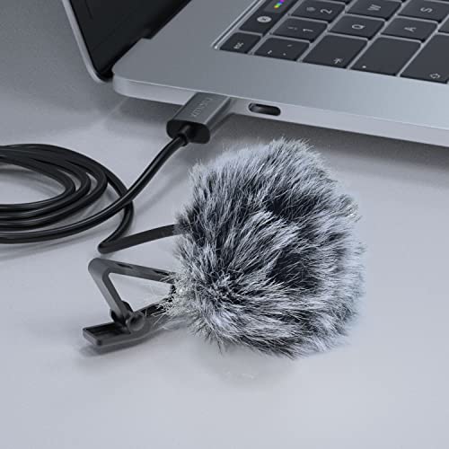 Wind Muff (Dead cat) for Lavalier Lapel Microphone, Outdoor Furry Windscreen, Windshield, Windjammer for Mini MIC, 6-Pack - color: Furry Cover, 6-Pack