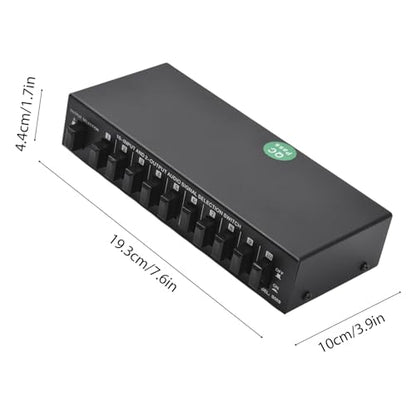 Av Switcher, Audio Video Selector 10 in 2 Out, Composite Box for TV, MP3 CD Player, Video Game with Plug and Play, No Power Needed,Smooth Switching,High Fidelity Sound Reproduction