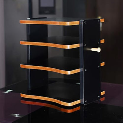 Desktop AV Media Stand Headphone Amplifier Small Rack Amplifier Decoder Bracket Audio Cabinet Hook Headphone Stand for Desk(47cm-18.5in) - size: 47cm-18.5in