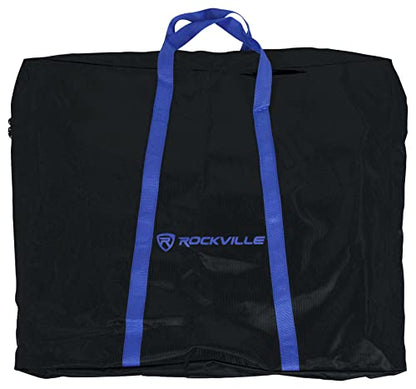 Rockville Z50 Z-Style Pro Keyboard Piano Stand, Adjustable Height and Width, Headphone Hook, Fits 54-88 Keys + Includes Travel Bag | 250 lb Capacity, Fits 49 Key and Up, EVA Foam Pads, Headphone Hook, Anchoring Straps, Portable, Sits or Stands