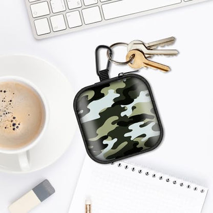 Square Data Cable Earbud Charger Coin Storage Bag Shockproof and Drop-Proof EVA Material Compatible with AirPod(Camouflage) - color: camouflage