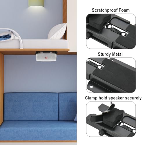 Speaker Mount Wall Ceiling Mount for JBL Charge 4/Charge 5/Flip 6/Flip 5, Wall Bracket Metal Holder for Speaker from 6.85 to 9.2 inches (Black)