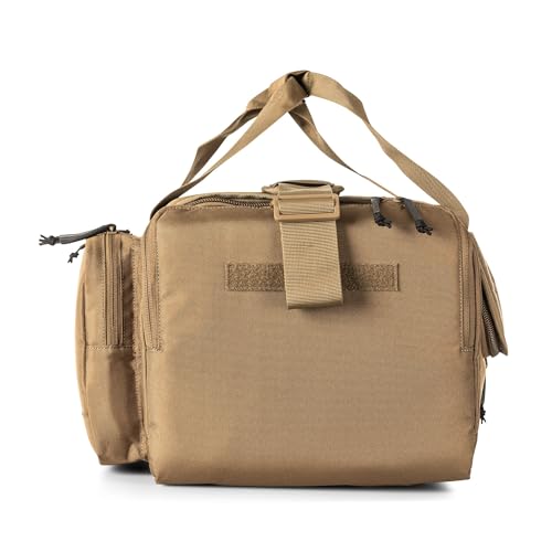 5.11 Tactical Range Ready Trainer Bag, Ammo Molle Duffle, Secure EDC Pack | Style 56567ABR, Range Bag with Shoulder Strap, Padded Compartments, EDC Training Storage, Durable - color: Kangaroo
