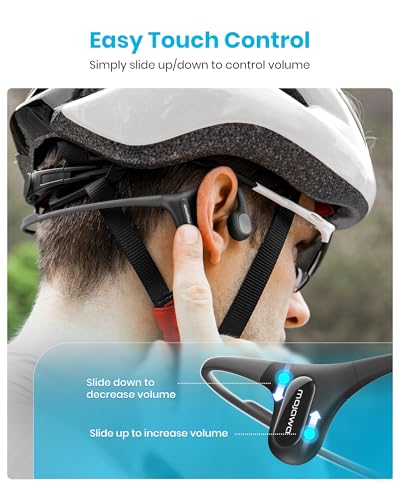 mojawa Upgraded Run Plus NEW Bone Conduction Swimming Headphones, IP68 | 32GB MP3 & Bluetooth Model, ENC Mic for Clear Calls, Deep Bass Open-Ear Design, Running & Cycling, 8H Playtime, Fast Charge - color: Black