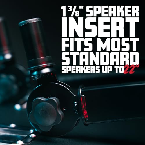 Gator Frameworks Rok-It Series Set of Wall Mounted Speaker Stands with 80 lbs. Weight Capacity, 1 3/8" Speaker Insert Fits Most Standard Speakers up to 22", (RI-SPK-WM50)