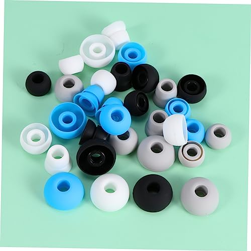 HANABASS 32pcs Silicone Earbud Caps for and Power Comfortable Easy to Install Earphone Covers Black White Grey and Replacement for Clean and Headphones