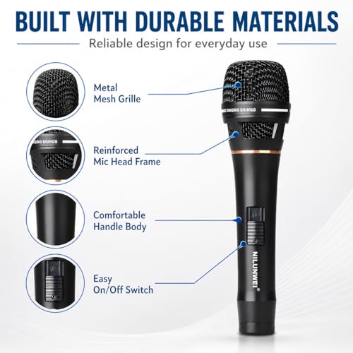 YS-36D Dynamic Microphone - Premium Vocal Microphone, cardioid directional wired microphone, with 14 foot XLR to 1/4 inch audio cable, desktop tripod, extension rod, microphone storage bag (Black) - color: black out
