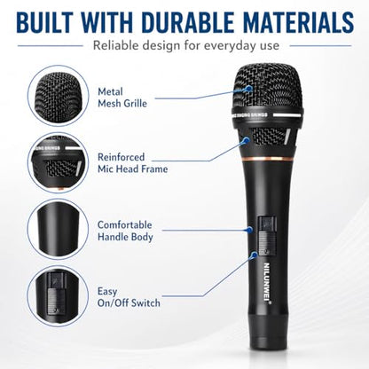 YS-36D Dynamic Microphone - Premium Vocal Microphone, cardioid directional wired microphone, with 14 foot XLR to 1/4 inch audio cable, desktop tripod, extension rod, microphone storage bag (Black) - color: black out
