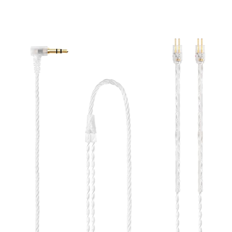 SOUNDLINK 2Pin Earphone Cable Wire for in-Ear Monitor Fits for 1964 w4r um3x es3 es5 - Silver - color: Silver